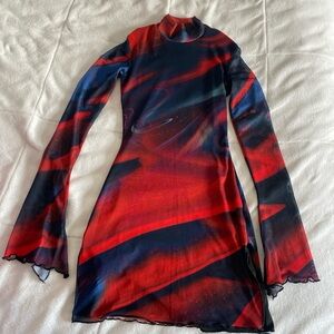 Stylish Red and Black Women's Dress